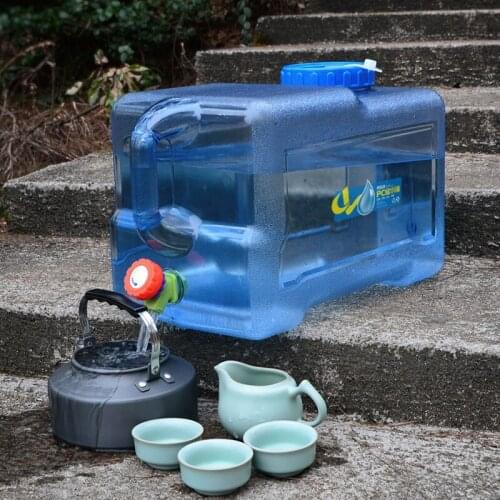 Outdoor Bucket Camping Storage Mineral Water Drinking Pure With Faucet Car Bucket PC Food Grade Household Bucket With Lid