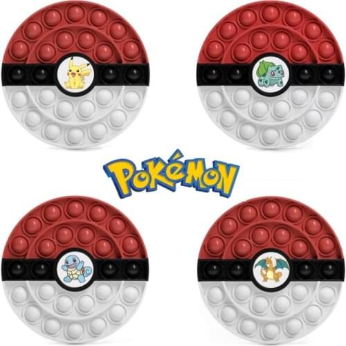 Pokemon Master Pokeball Push Bubble Fidget Toys Cute Funny Relief Toy Antistress Soft Squishy Anti-Stress Gift Anti