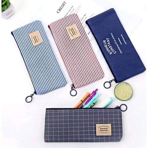 Popular Stationery Canvas Pencil Case school Pencil Bag Office School Writing Supplies Student Gift LX1149