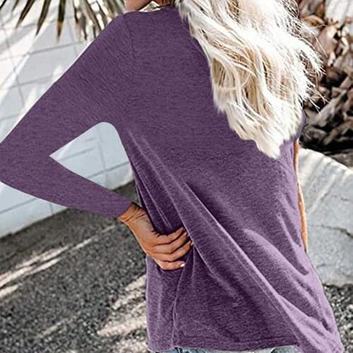 Casual Great V Neck Comfy Women Top Great Stitching Lady Shirt Soft for Daily Wear
