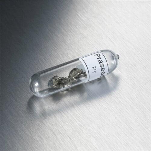 Praseodymium Rare Earth 99.9% Pr Element Sample sealed tube in sealed vial 5 gram