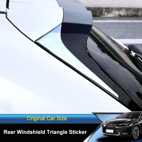 QHCP Car Rear Triangle Window Sticker Sequins Strips Trims Decorative Stickers Ornament Accessory For Lexus UX200 260H 250H 2019