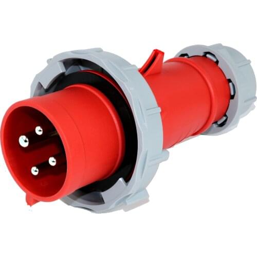 Plug 32a-3h 3P + e 440V IP67 three phase four core plug for industrial waterproof and antifreeze refrigerated truck container