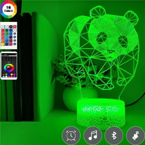 Lovely 3D Desk Lamp Bedside Night Sensor Light LED Atmosphere Nightlight APP Control Kids Holiday Gift Hotel Room Decoration
