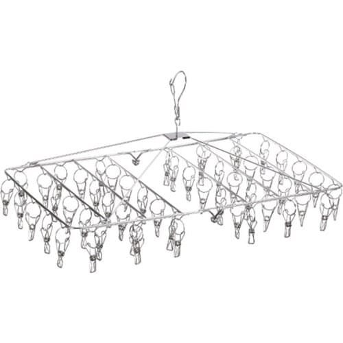 Stainless Steel Bold 52 Clip Sock Rack Multi Clip Sun Drying Rack Multi Function Clothes Drying Rack