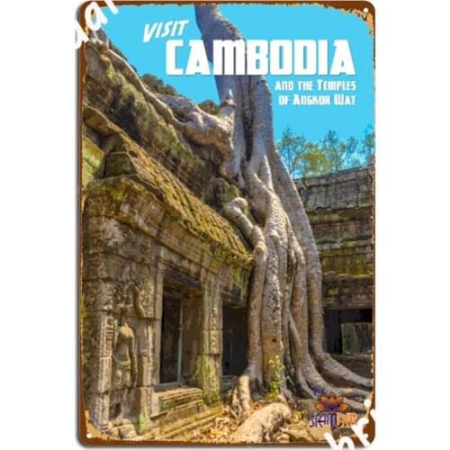 Vintage Cambodia Travel Metal Signs Club Wall create Wall Plaque Tin sign Posters