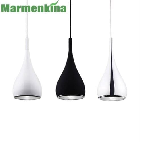 High quality chrome / black / white single-head restaurant bar pendant lamp, E27,AC:110-240V