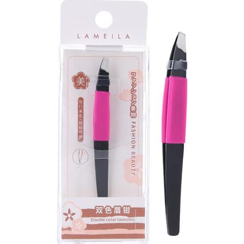 1pcs Eyebrow Tweezers Clamp pincet eyelash Stainless Steel Tongs Hair removal Makeup Tools