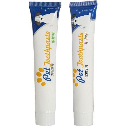 Small Dog Cat Edible Natural Toothpaste Vanilla Beef Flavor Teeth Care Puppy Oral Cleaning Pet Accessory