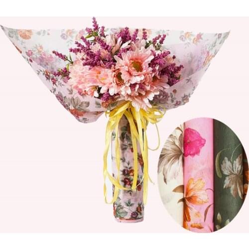 10pcs Waterproof Non-woven Flower Wrapping Papers Flower Print Pattern Gift Wrapping Papers Christmas New Year Party Favors