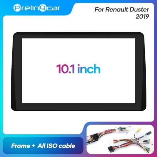 1Din 2Din Car DVD Navigation Radio Fascia Frame For Renault Duster 2019 Stereo Receiver Player Panel Dash Trim Kits