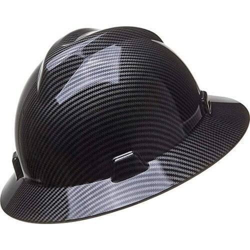20pcs Carbon Fiber Safety Helmet Men Wide Brim Protection Hat Anti-Smashing Anti-Impact Construction Black/blue Safety Hat