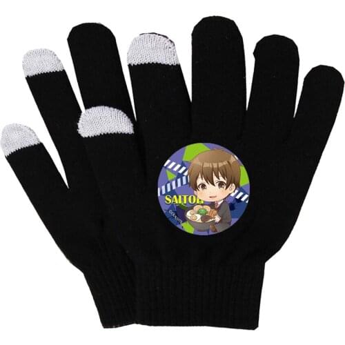 Hakata Tonkotsu Ramens Gloves Unisex Finger Cotton Warm Gloves Non-slip Touch Screen Gloves finger gloves