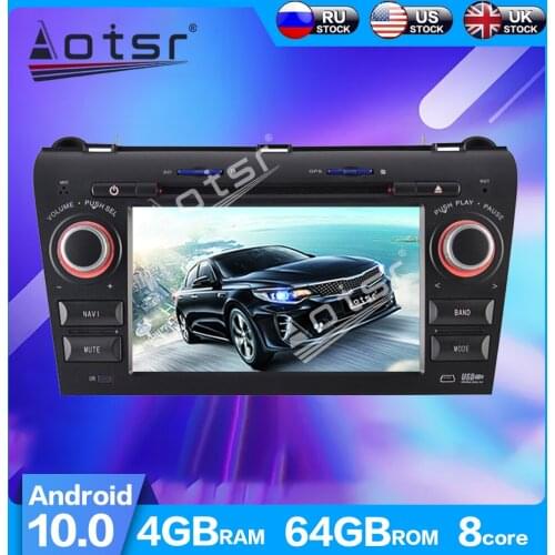 AOTSR PX6 4+64GB Android 10.0 Car Radio Player GPS Navigation For Mazda 3 2003-2009 IPS screen DSP multimedia stereo
