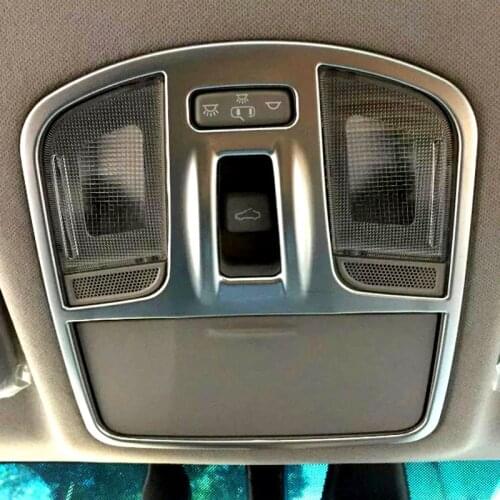 Bbincar 2pcs ABS Chrome Matte Car Interior Reading Light Lamp Molding Trim Protectors For Hyundai Elantra Avante 2016 2017 6th