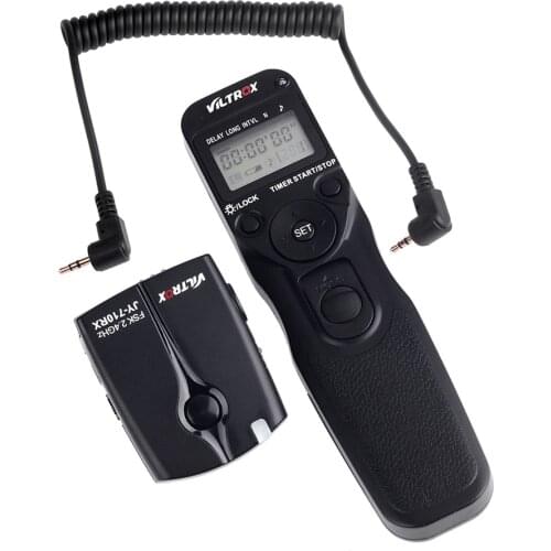 VILTROX JY-710 2.4GHZ FSK Wireless Remote Shutter Controller Set Time Lapse Intervalometer Timer w/ C1 Cable for Canon 300D 400D