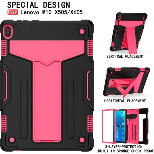 Case For Lenovo Tab M10 TB-X505F TB-X605L TB-X605 10.1" Cover Funda Hybrid Rugged Durable Tablet PC Skin Stand Shell +Film+Pen