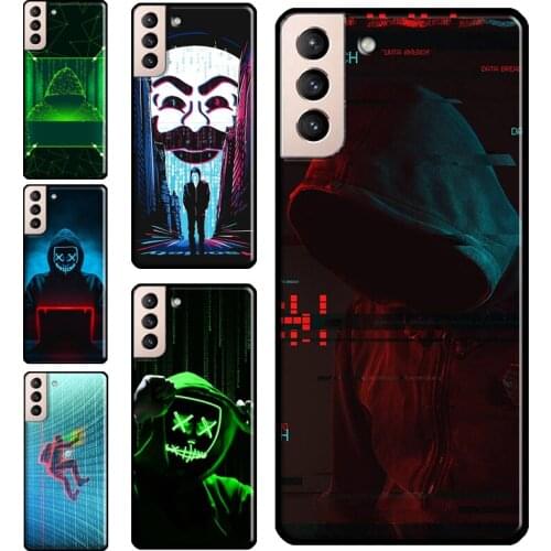 Matrix Hacker Soft Cover Case For Samsung S20 FE S8 S9 S10 Plus S10e Note 9 10 Note20 S21 Ultra Coque