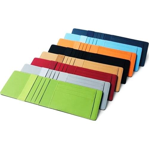 Business ID Credit Card Holder Men and Women Vintage Box PU Leather Card Wallet Note Carbon
