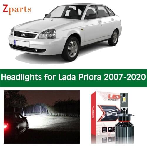 Car Lamps For Lada Priora LED Headlights Headlamp Light Bulbs 12V 10000 Lumen Canbus Lighting Lamp Front Lights Accessories Part