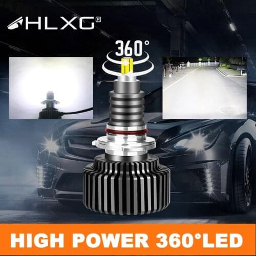 H11 H1 H7 Led Headlight Bulb Mini For Auto 9012 9005 9006 H8 H9 H4 Car Lights Universal HB4 HB3 Lamps 360° Super Bright 12V HLXG