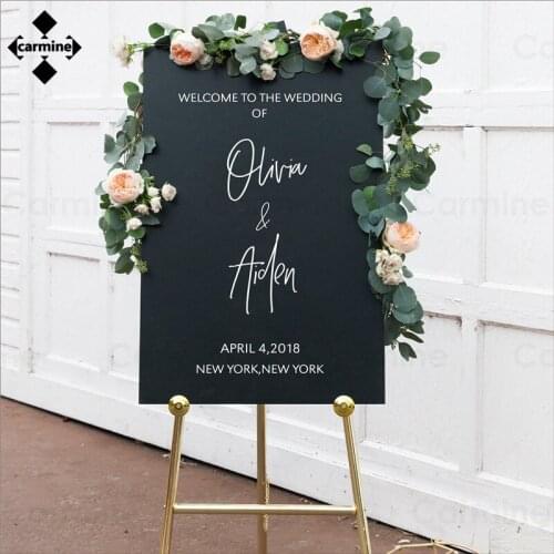 Personalized Welcome Sign Canvas Paintings Wedding Decor Custom Birthday Party Reception Poster and Print Modern Decor Frameless
