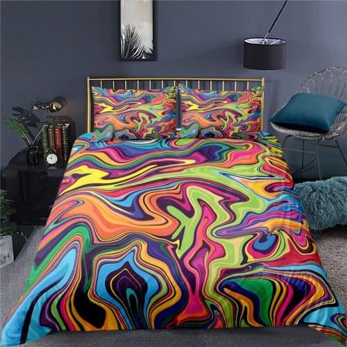 Home Living Luxury 3D Marble Bedding Set Comfortable Duvet Cover Set Pillowcase Kids Bedding Set Queen and King EU/US/AU/UK Size