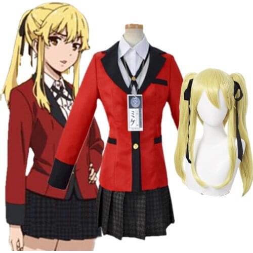 Anime Vetement Manga Meari Saotome Compulsive Gambler School Uniforms Set Cosplay Costumes