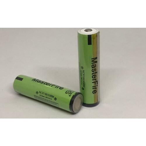 MasterFire 2pcs/lot Protected 3.7V 3200mAh NCR18650BM 18650 10A Current Power Tool Lithium Battery Cell with PCB For Panasonic