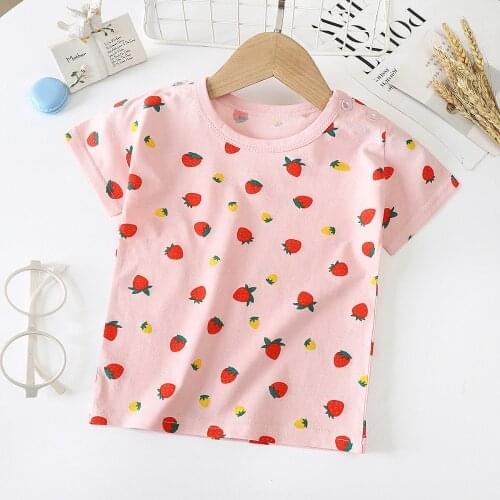 H985 Fashion Style Children New Cartoon Print T Shirt Summer T-shirt Kids Fashion Clothing T Shirt Children Cartoon T-shirt