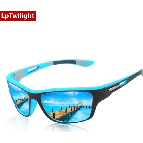 LpTwilight polarized sunglasses mens sports driving sunshade goggles sunscreen glasses UV protection mens luxury brand mirror