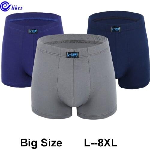 Fashion Underwear Men cotton high-rise Boxers Underpants ManS Pants For Men Cuecas plus big size Boxer Shorts Man 6XL 7XL 8XL