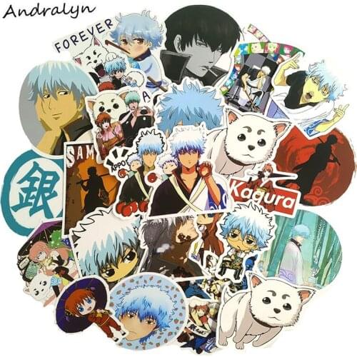 10/50Pcs Anime GINTAMA Cartoon Stickers Toys For Children Skateboard Motorcycle Suitcase Refrigerator Laptop Computer Guitar