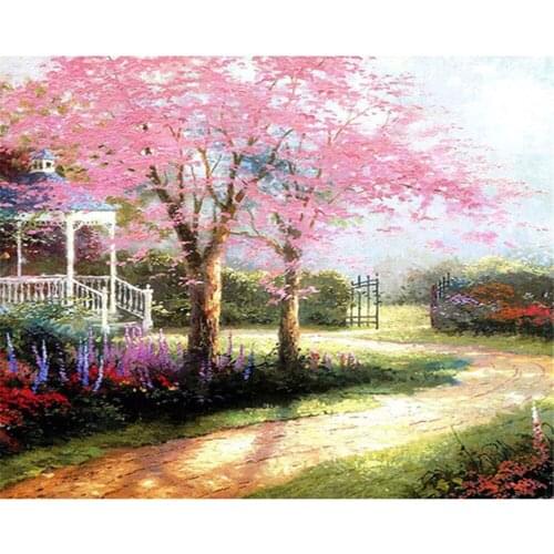 Landscape Scenery DIY 11CT Cross Stitch Embroidery Kits Needlework Craft Set Cotton Thread Printed Canvas Home Sale