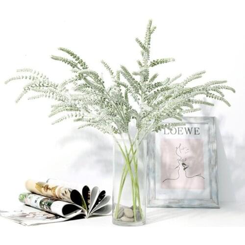 Plastic artificial plants christmas decoration long branch high quality green fake succulent plants home wedding wall DIY decor