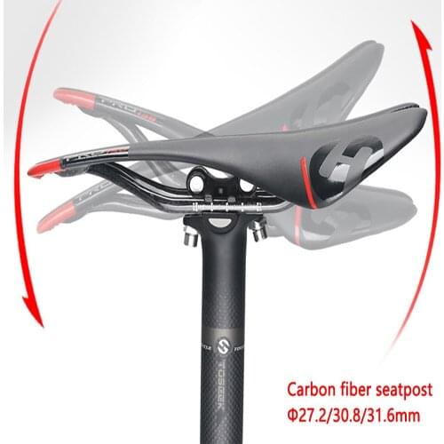 TOSEEK T800 carbon fiber bike seatpost mtb bike road bicycle seatpost 350/400mm matte bicycle seatpost Mountain bike accessories