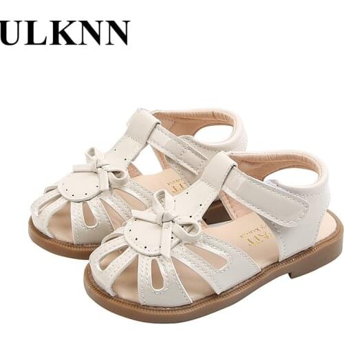 ULKNN Sandals For Girls Baby Shoes Fashion Spring Footwears Soft Shoes Kids Casual Rubber Sole Summer 21-30 Childrens Sandals