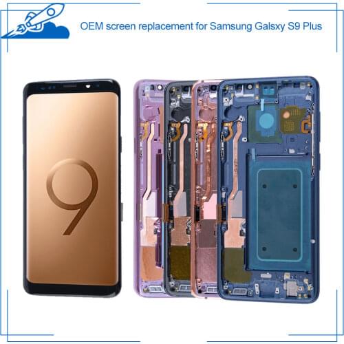 100% OEM Super AMOLED For Samsung Galaxy S9 Plus LCD Touch Screen amoled Display Digitize Assembly Replacement NO Burn Shadows