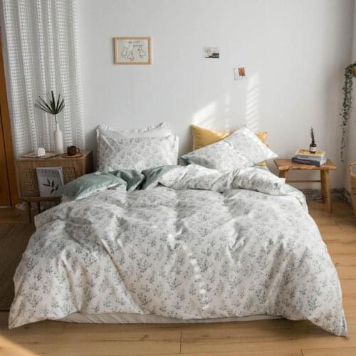 Chic Floral Printed Duvet Cover For Girls Women Queen King Twin Size 100% Cotton Soft Bedding Set Flat Sheet Bed Pillowcases