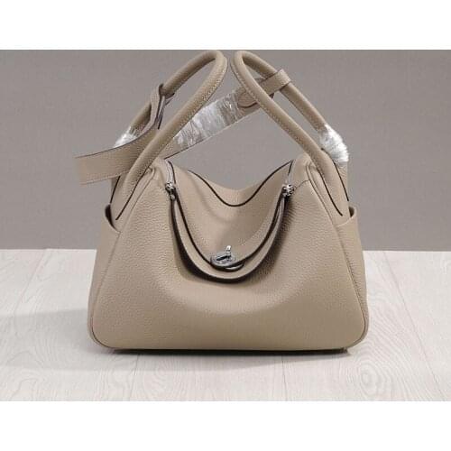 Spring/summer 2021 New Medicine Cabinet Large Bag Quality Head Layer Cowhide One-shoulder Handbag Leather Womens Bag Lindy Bag