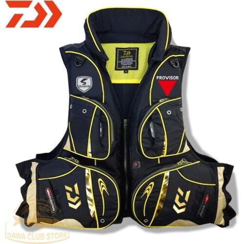 DAWA Reflective Life Vest Fishing Life Jacket UNISEX Large Size Multi Pocket High Buoyancy Fishing Life Vest Outdoor Life Jacket