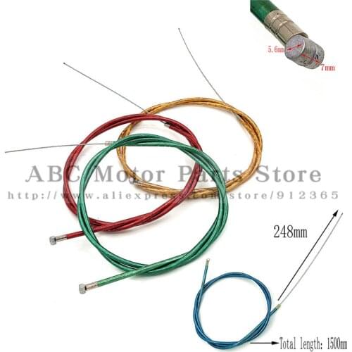 1500mm/59" Throttle Clutch Cable Line Fit 49cc 60cc 66cc 80cc Motorized Bike