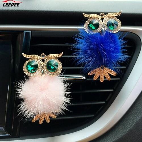 Vent Solid Fragrance Diffuser Car Air Freshener Interior Accessories Car-styling Auto Outlet Perfume Clip Cute Crystal Owl
