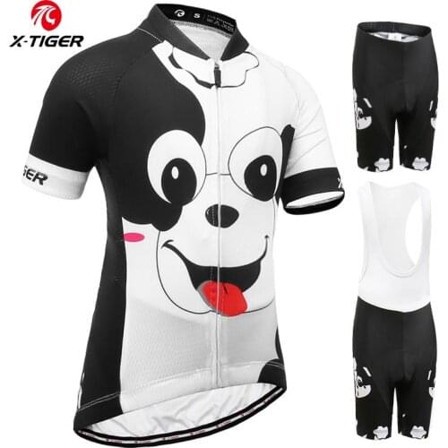 X-TIGER Summer Kids Bike Clothing Short Sleeves Sports Uniform Children Cycling Set Quick-Dry Bike Clothes Cycling Jerseys Set