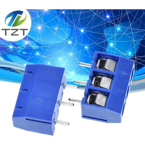 10pcs KF301-3P 301-3P 3P 3 Pin Plug-in Screw Terminal Block Connector 5.08mm Pitch 2 Pin Screw Terminal Block 5.08-301-3P