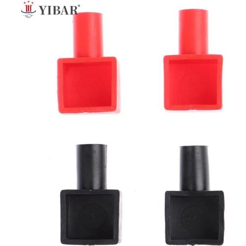 4pcs/set Universal Square Motorcycle Car Battery Terminals Rubber Covers