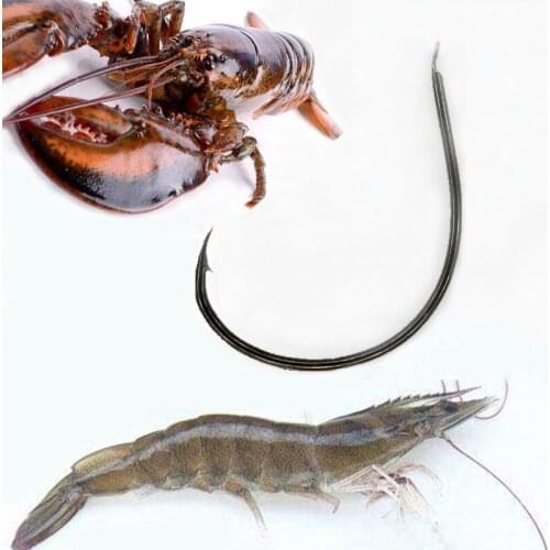 500pcs/lot Japan Made Shrimp Hooks High Carbon Steel Sharp Barbed Green Shrimp Hooks Crayfish Crawfish Prawn Hook Fishing Gear