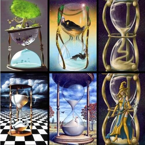 5D DIY full Diamond Painting Abstract Hourglass Diamond Mosaic Rhinestone Cross Stitch Decoration craft