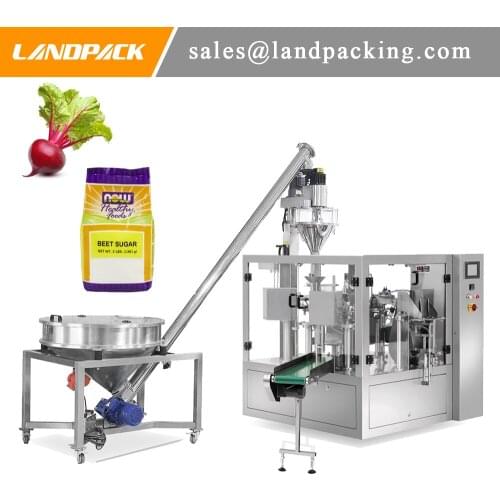 Automatic Multifunction Beet Sugar Rotary Powder Filling Machine Matching Screw Feeder