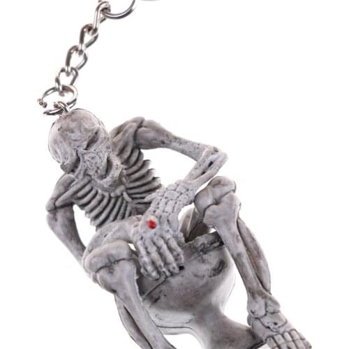 Women Men Skull Toilet Purse Bag Rubber Keychain Keyring Christmas New Year Gift Fashion Key Chains Llaveros Trinket Jewelry